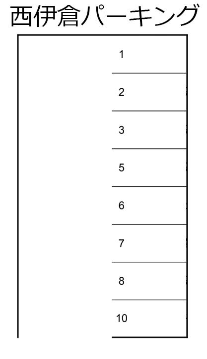 西伊倉パーキングの駐車配置図