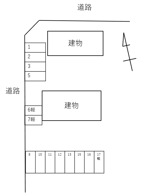 Sun city Aの駐車配置図