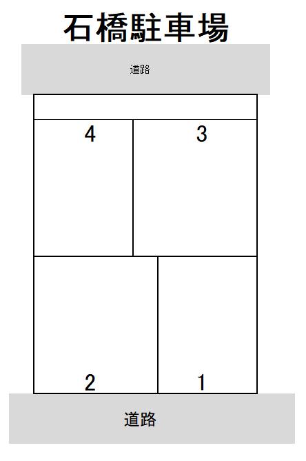 石橋駐車場の駐車配置図