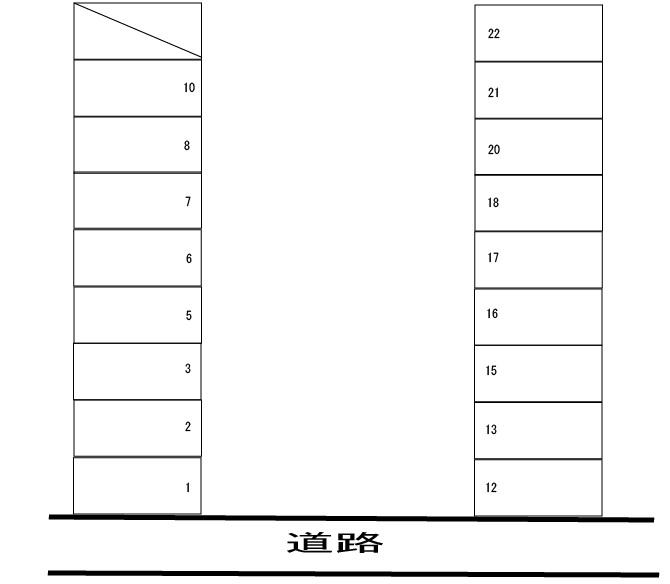 沖野様桜町月極駐車場の駐車配置図