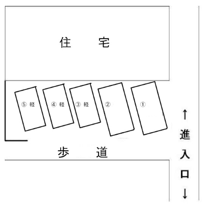 松茂良パーキングの駐車配置図