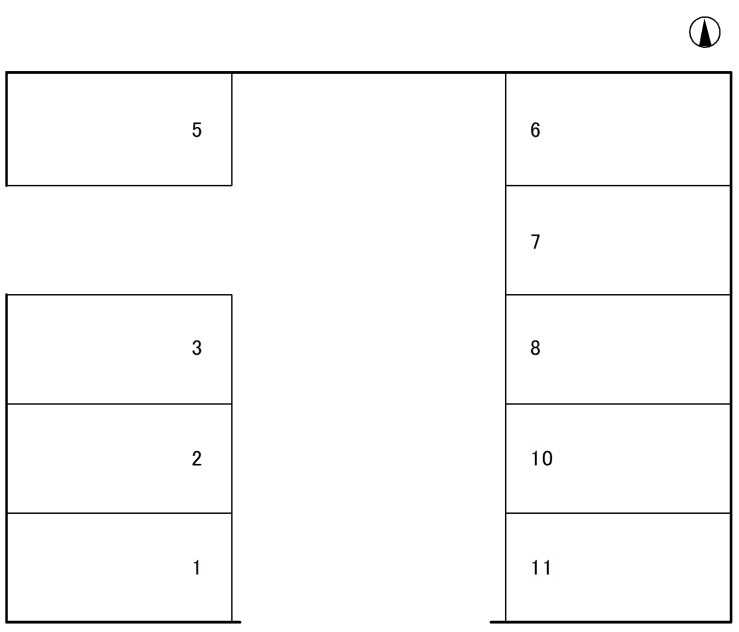 寺内町モータープールの駐車配置図