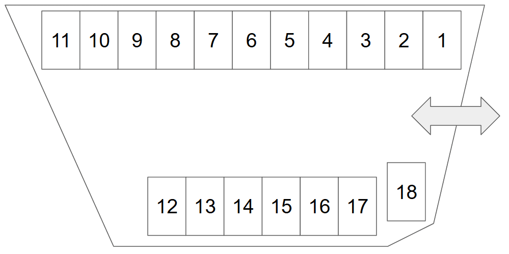 増田駐車場の駐車配置図