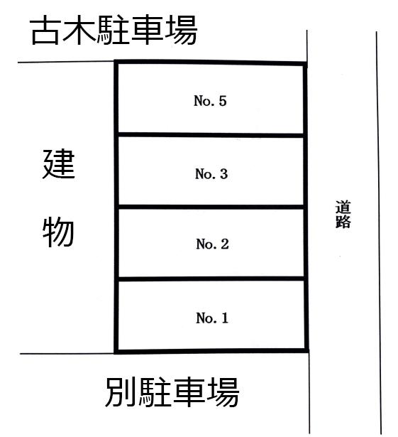 古木駐車場の駐車配置図