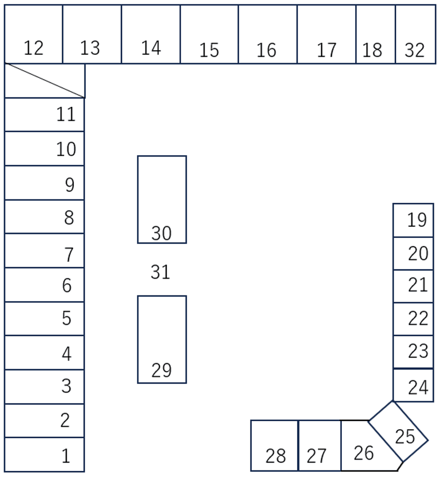 上原駐車場/534の駐車配置図