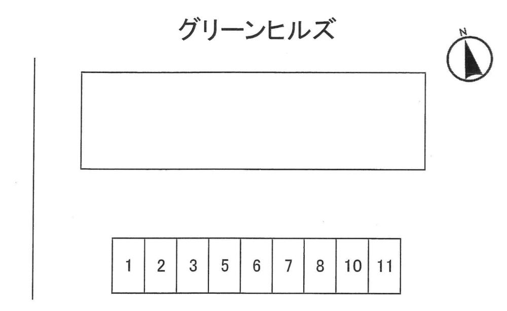 グリーンヒルズの駐車配置図