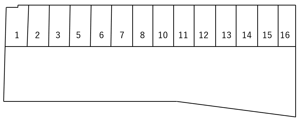 幸神三丁目駐車場の駐車配置図