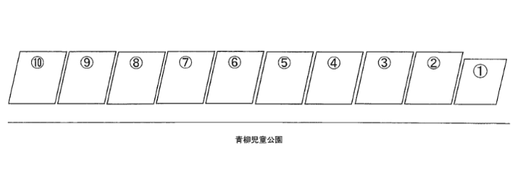大通り髙橋駐車場の駐車配置図