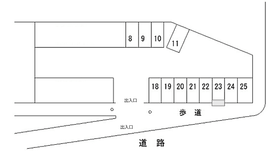 No.40 東大和齋藤 駐車場の駐車配置図