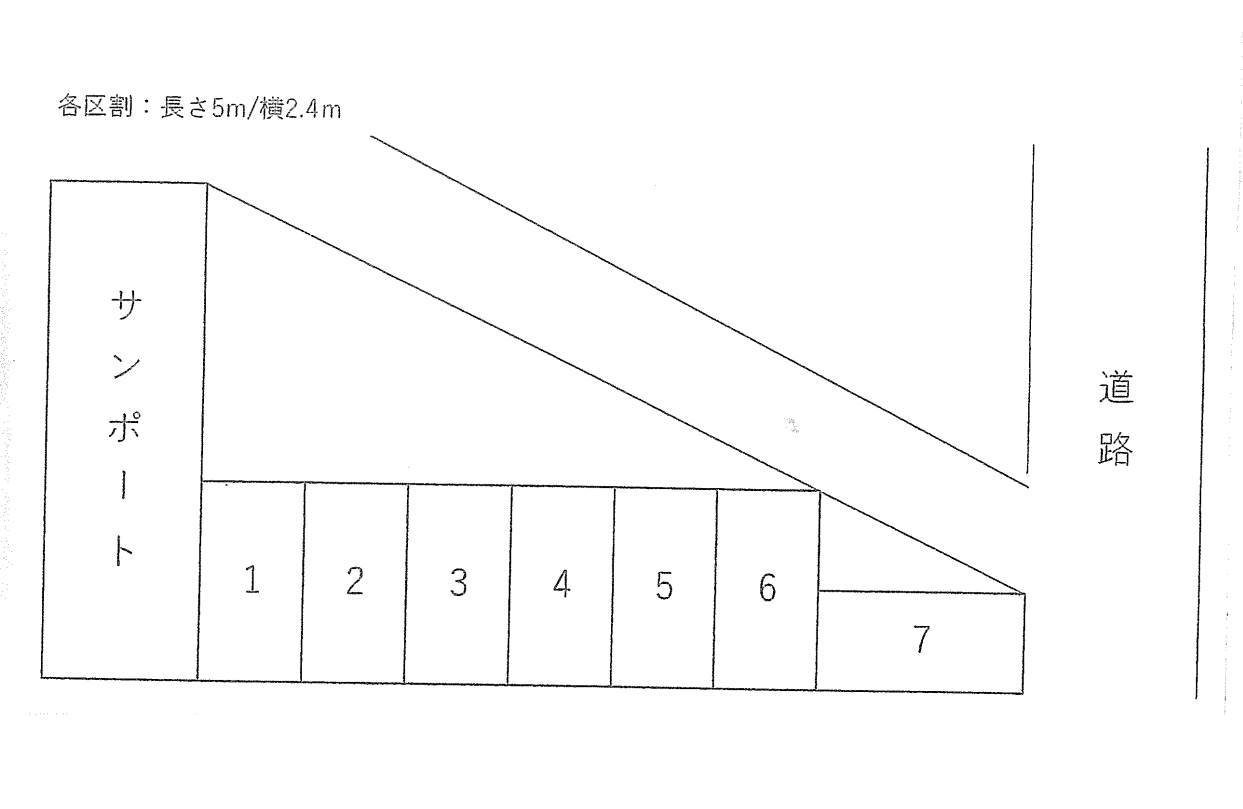 おおひらPの駐車配置図