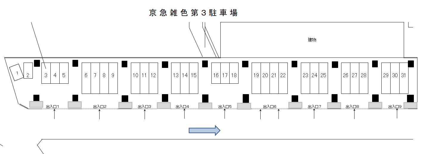 京急雑色第3の駐車配置図