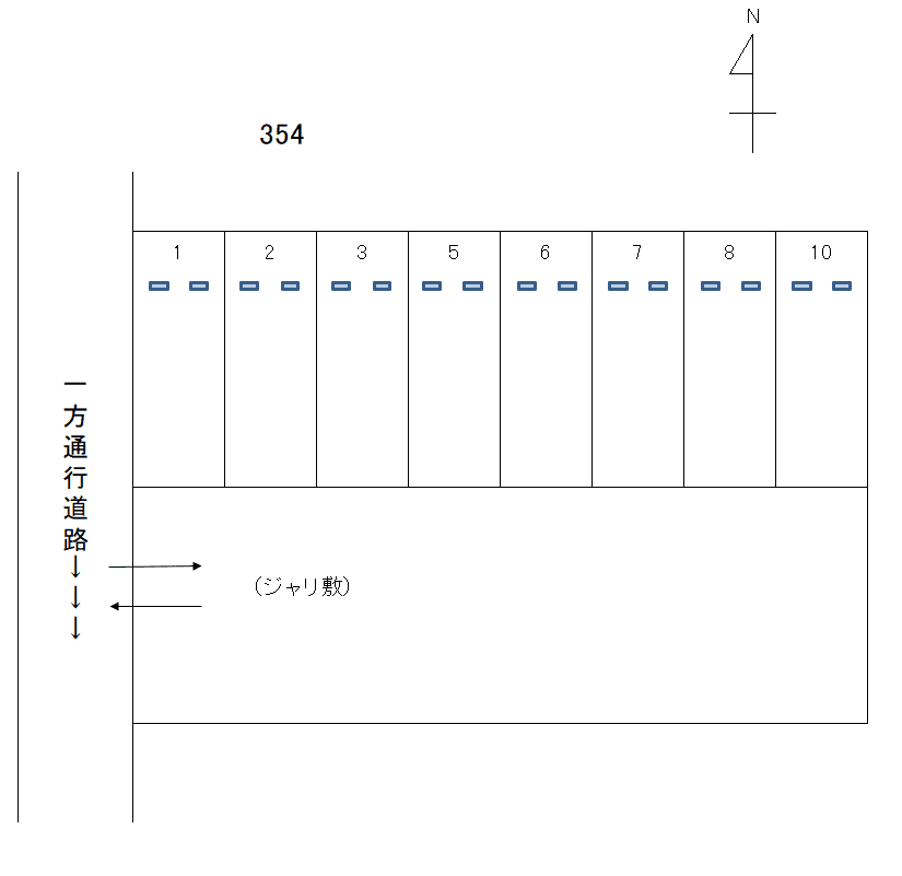 岩倉-354の駐車配置図