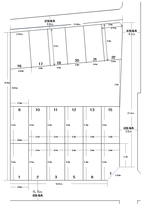 南上町1丁目駐車場の駐車配置図