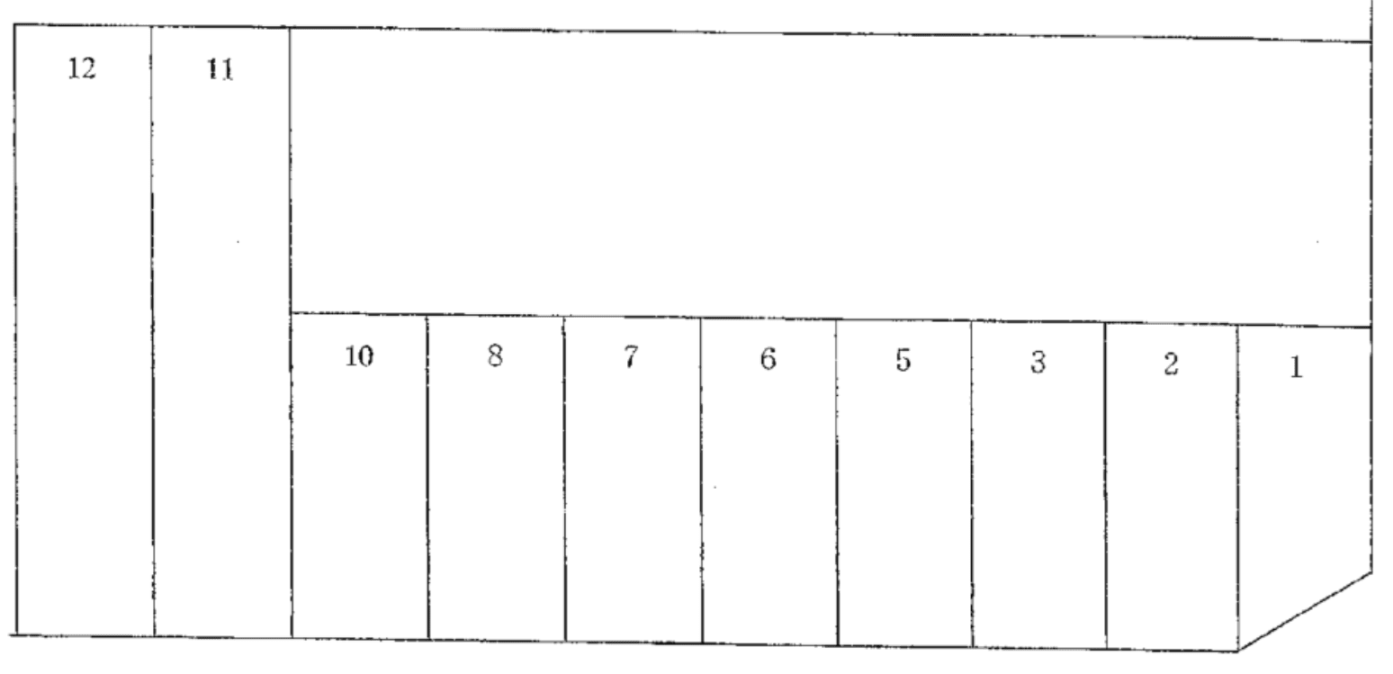 諏訪川原パーキングの駐車配置図