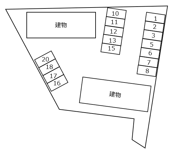 Rural Aの駐車配置図