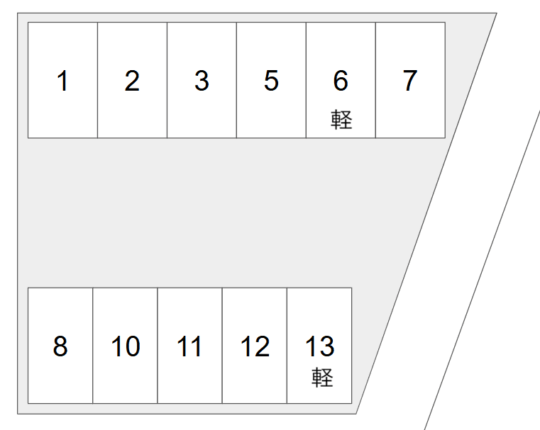 共和町5丁目151番地駐車場の駐車配置図