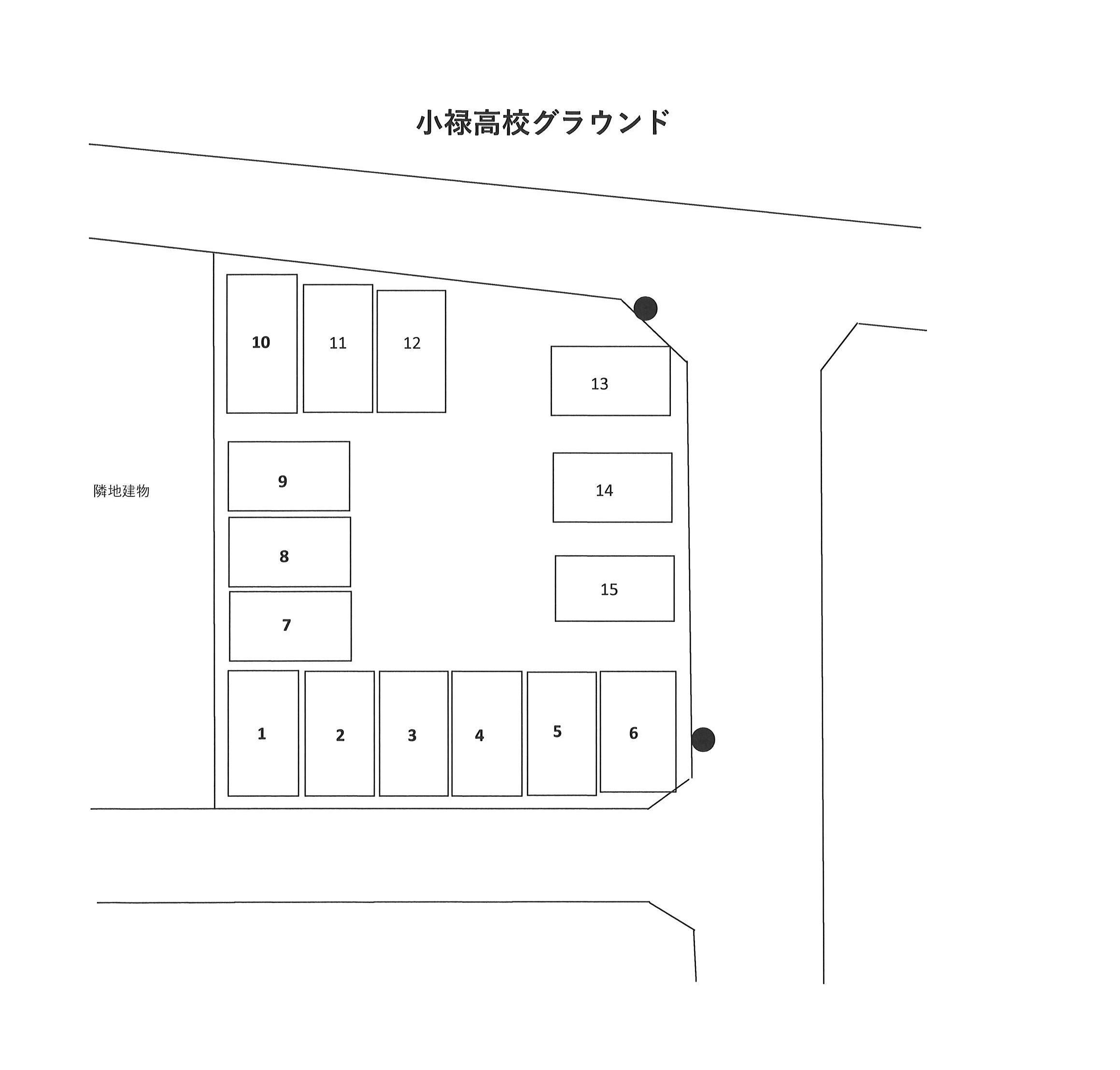 小禄高校前駐車場の駐車配置図