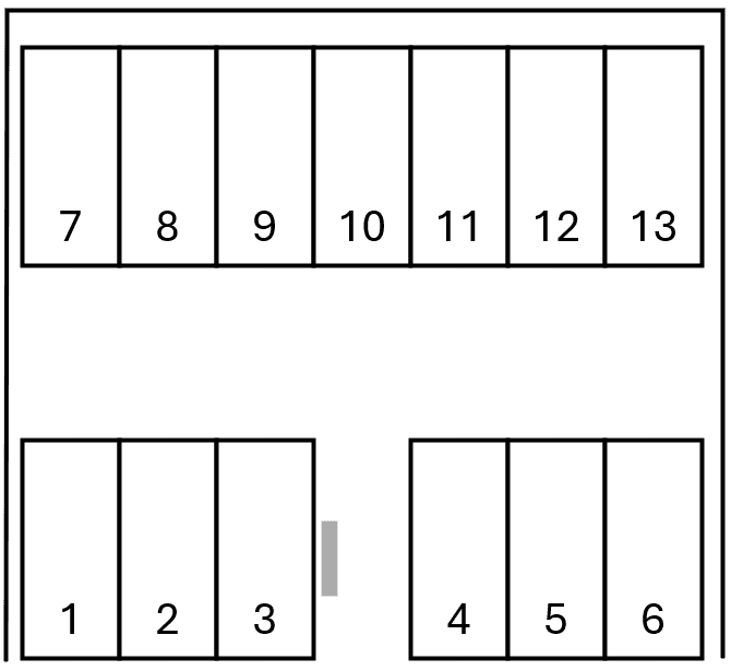 豊崎第6駐車場の駐車配置図
