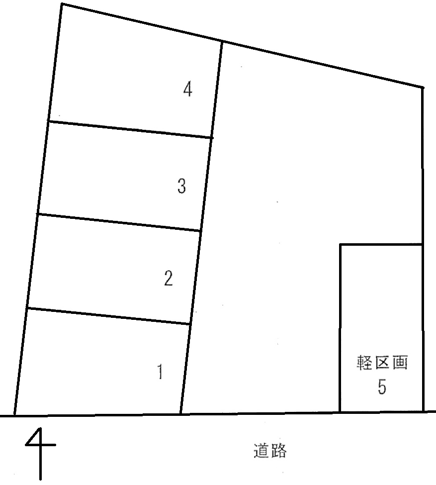 横山第二駐車場の駐車配置図