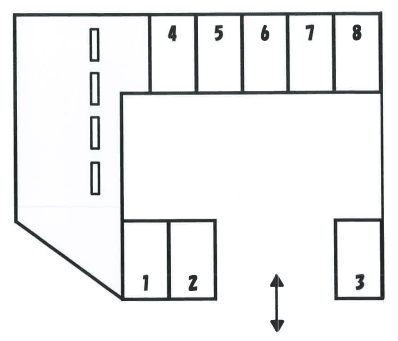 イケダパーキングの駐車配置図