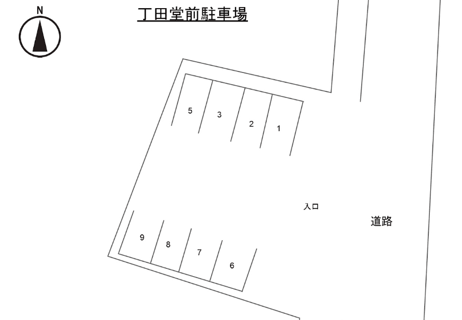 丁田堂前駐車場の駐車配置図