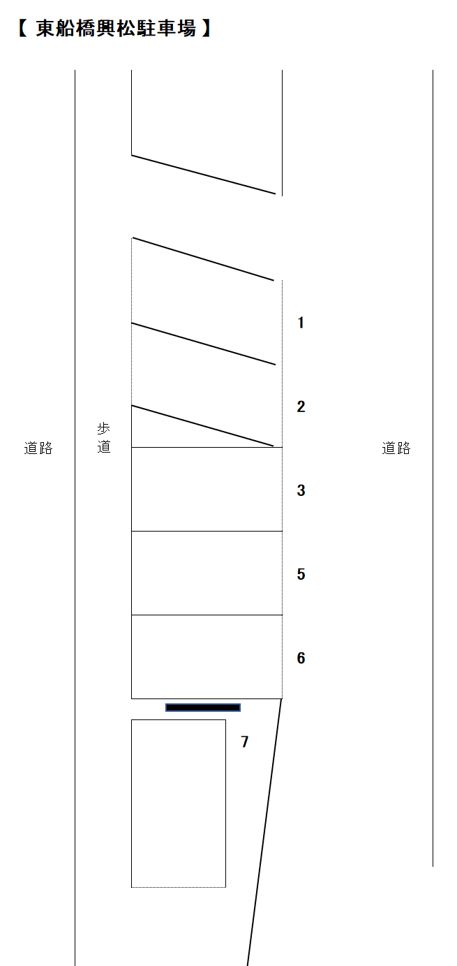 東船橋興松駐車場の駐車配置図