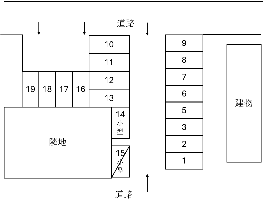 第3笠原駐車場の駐車配置図
