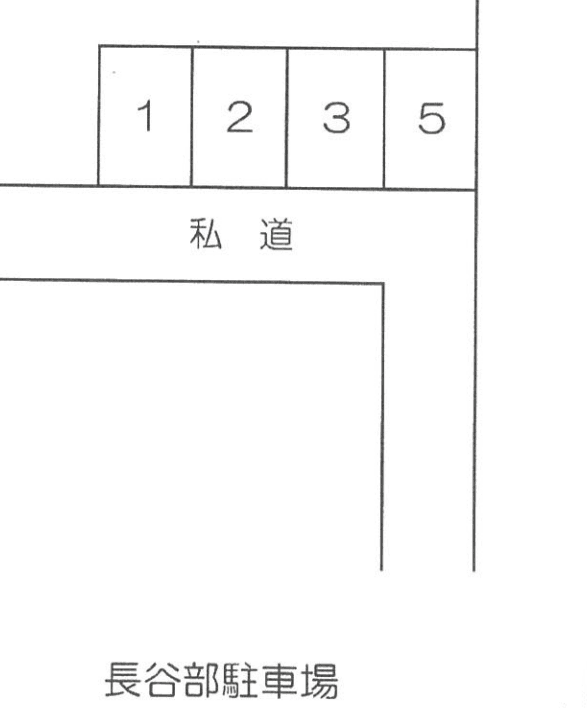 長谷部駐車場の駐車配置図