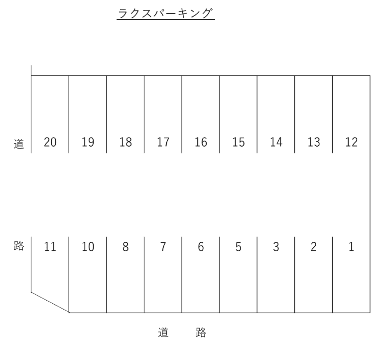 ラクスパーキングの駐車配置図