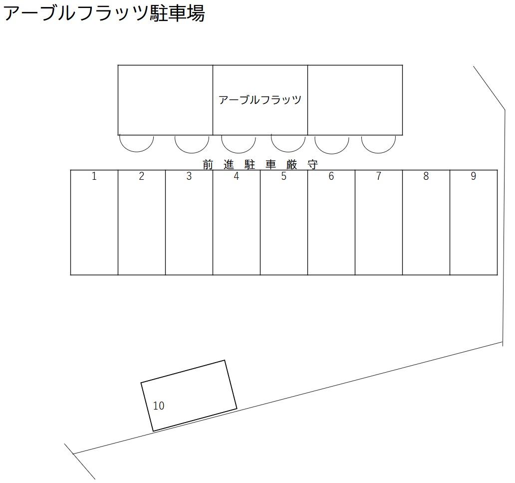 アーブルフラッツ駐車場の駐車配置図