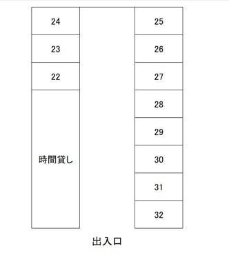 三喜第1駐車場の駐車配置図