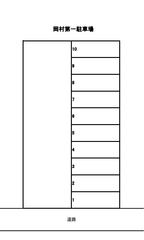 岡村第一駐車場の駐車配置図