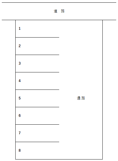 羽博園豊岡町パーキングの駐車配置図