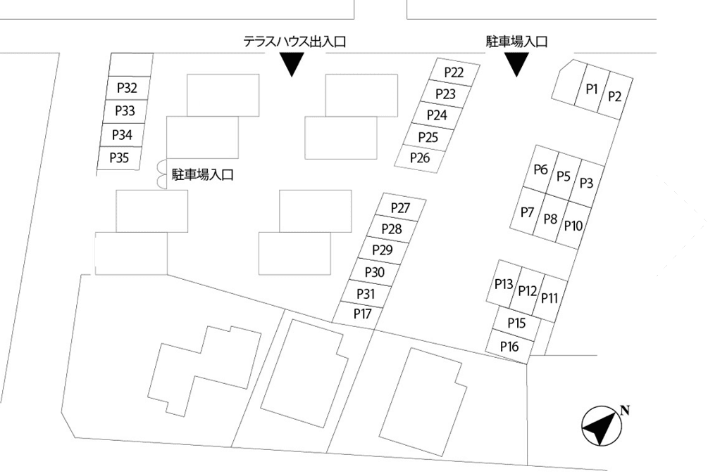 ヒルトップ宮崎台の駐車配置図