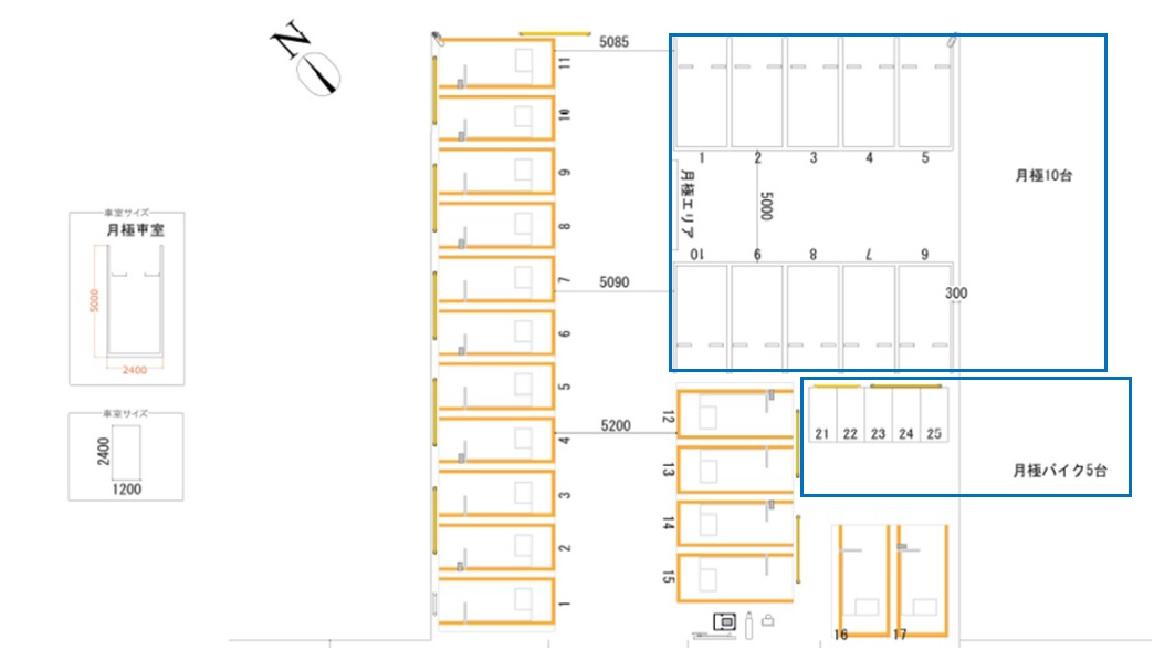 【車・バイク】南流山2丁目第2の駐車配置図