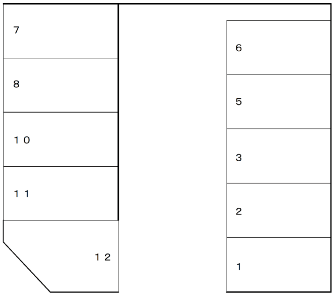 藤沢台№17モータープールの駐車配置図