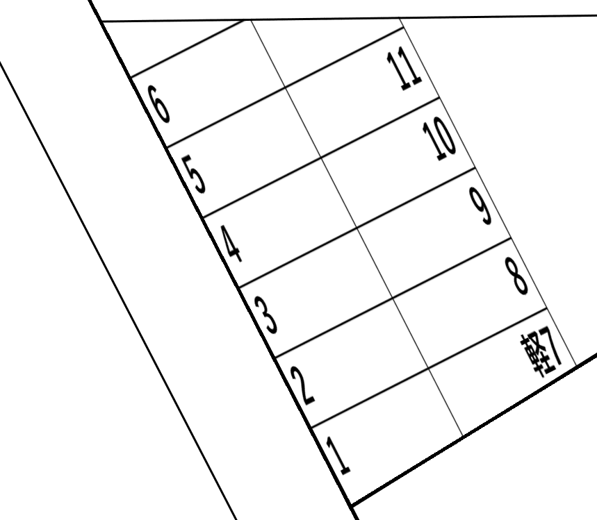 祗園Ⅲ駐車場の駐車配置図
