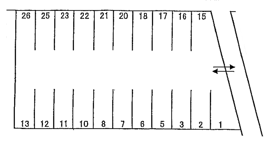 パーキング ひまわり東の駐車配置図