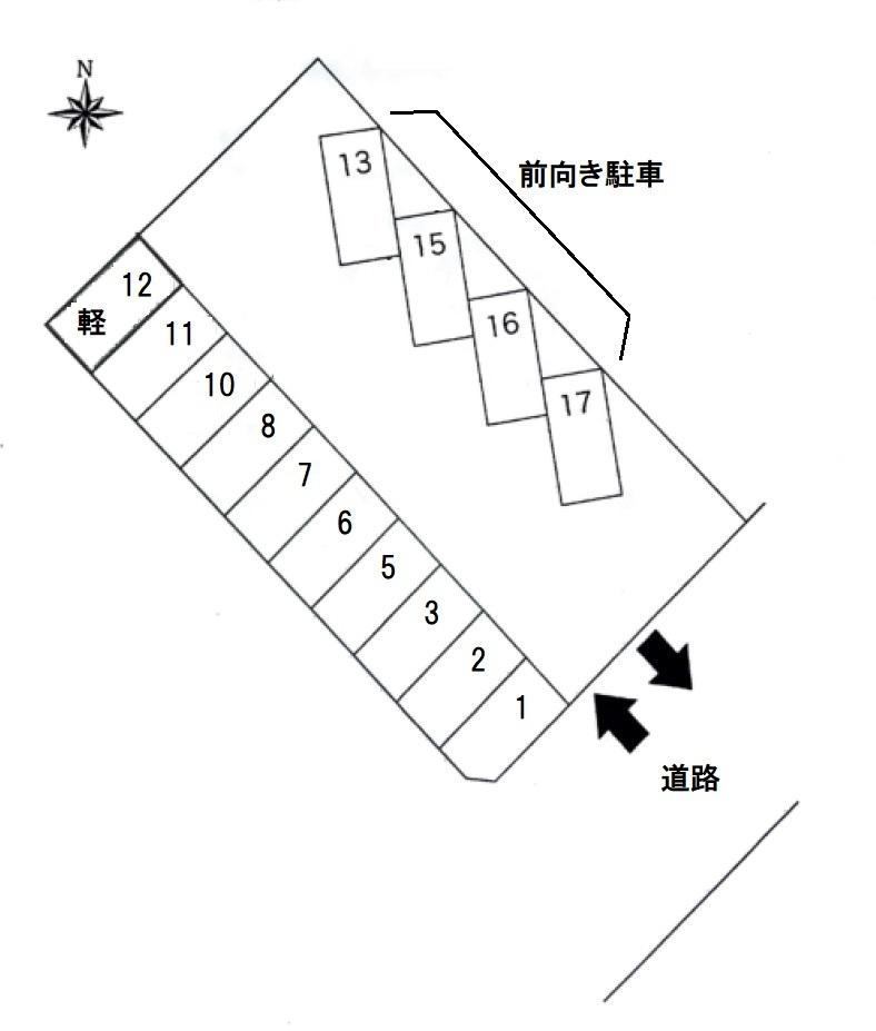 (74) 米本駐車場の駐車配置図