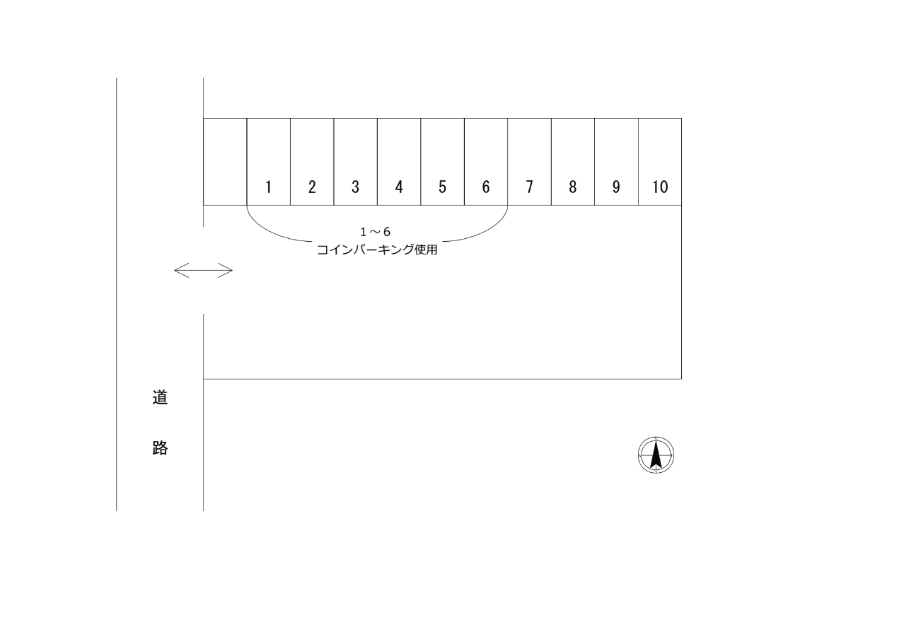 鈴谷506パーキングの駐車配置図