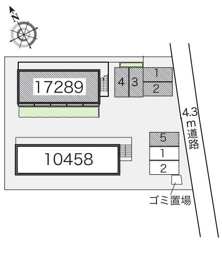 CenterCourt(17289) 敷地外駐車場の駐車配置図