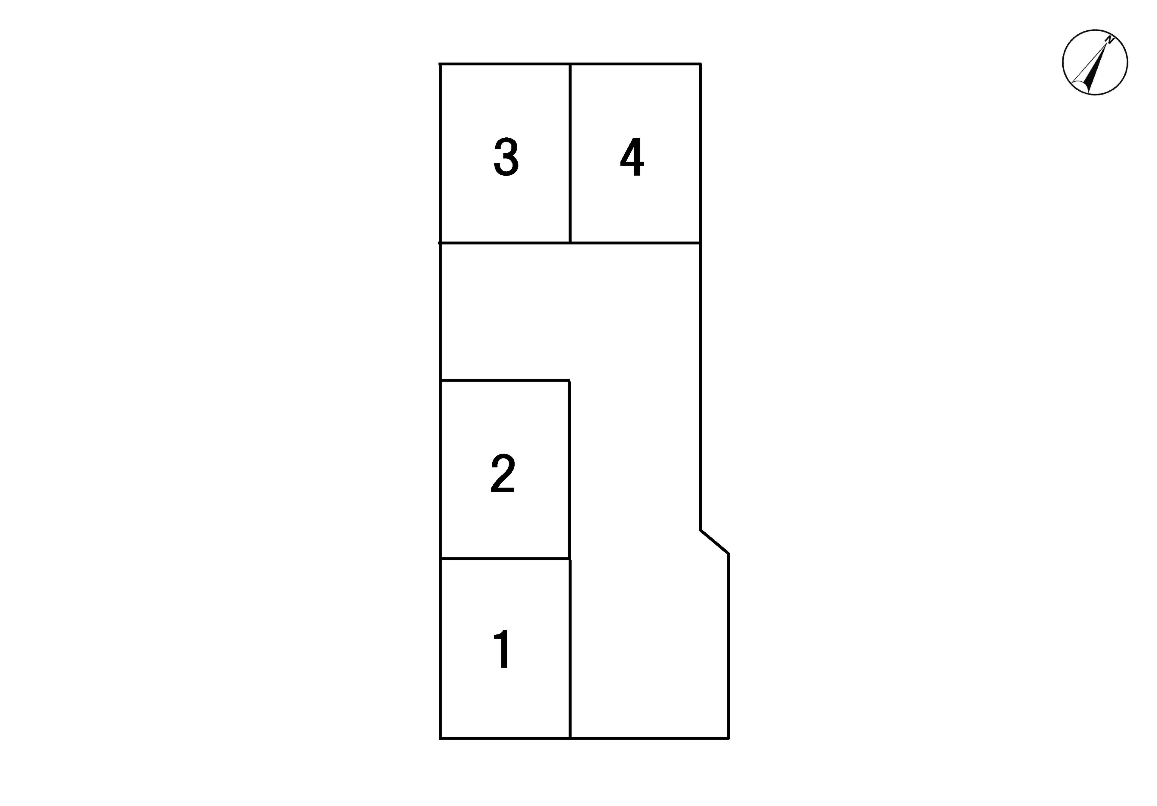 牛島本町1丁目月極駐車場(共同土地2)の駐車配置図