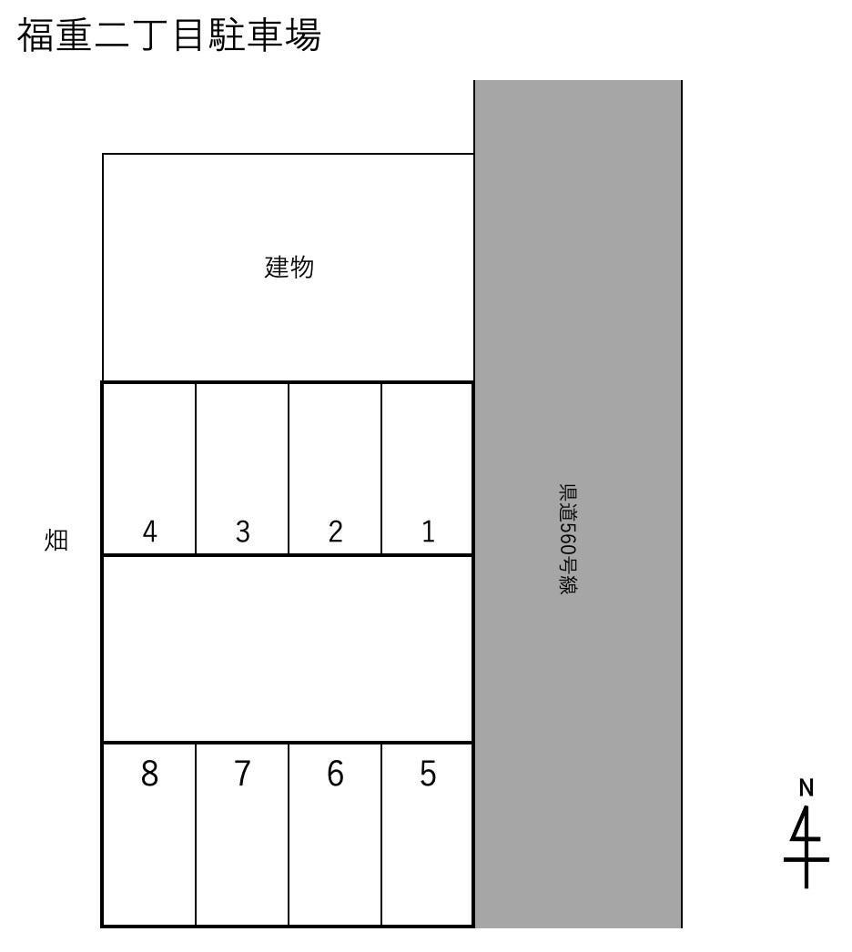 福重二丁目駐車場の駐車配置図