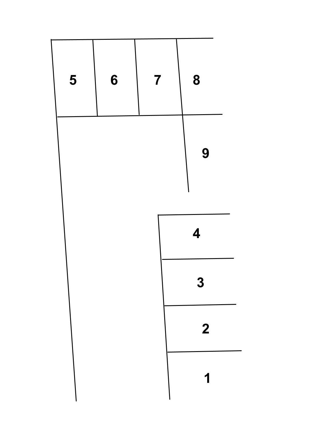 経塚パーキングの駐車配置図