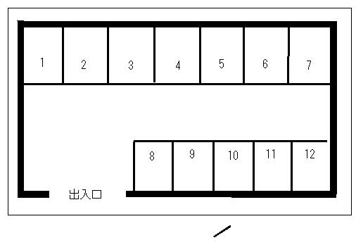 クレヤ駐車場の駐車配置図