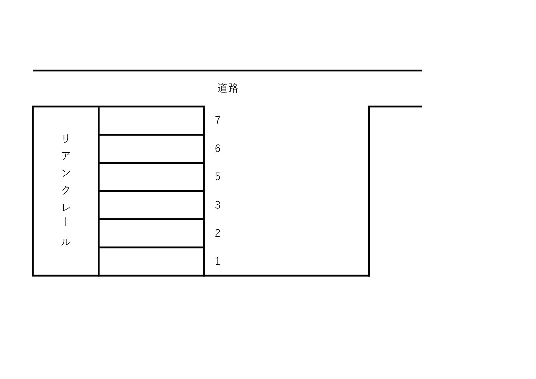 ベルヴィル駐車場の駐車配置図
