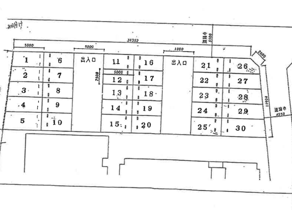 吉岡第2パーキングの駐車配置図