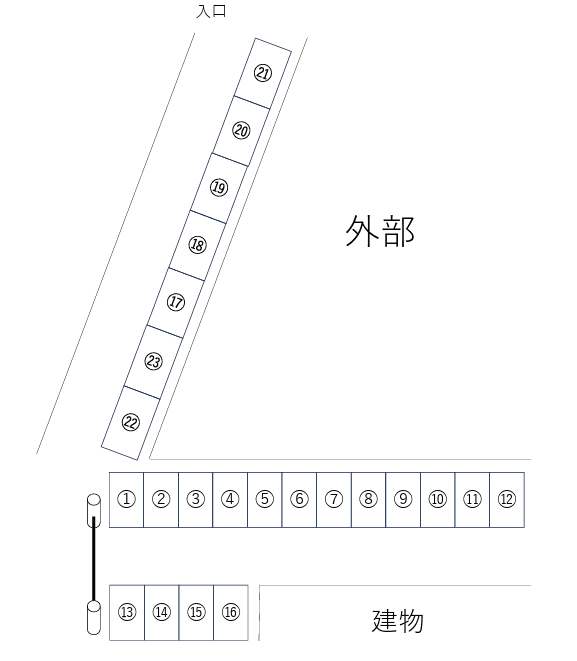 シャルマンコーポ上大岡駐車場の駐車配置図
