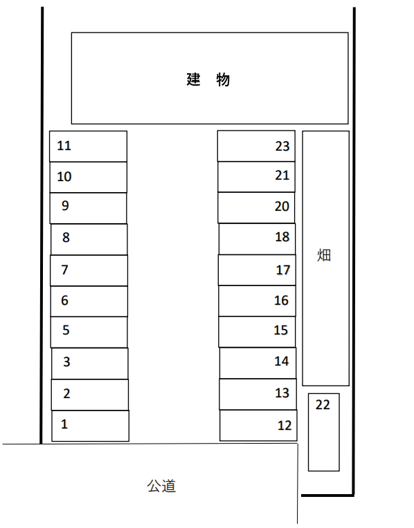 井出駐車場の駐車配置図