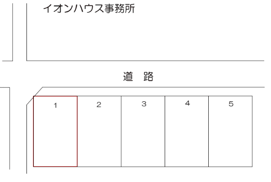AC月極駐車場の駐車配置図